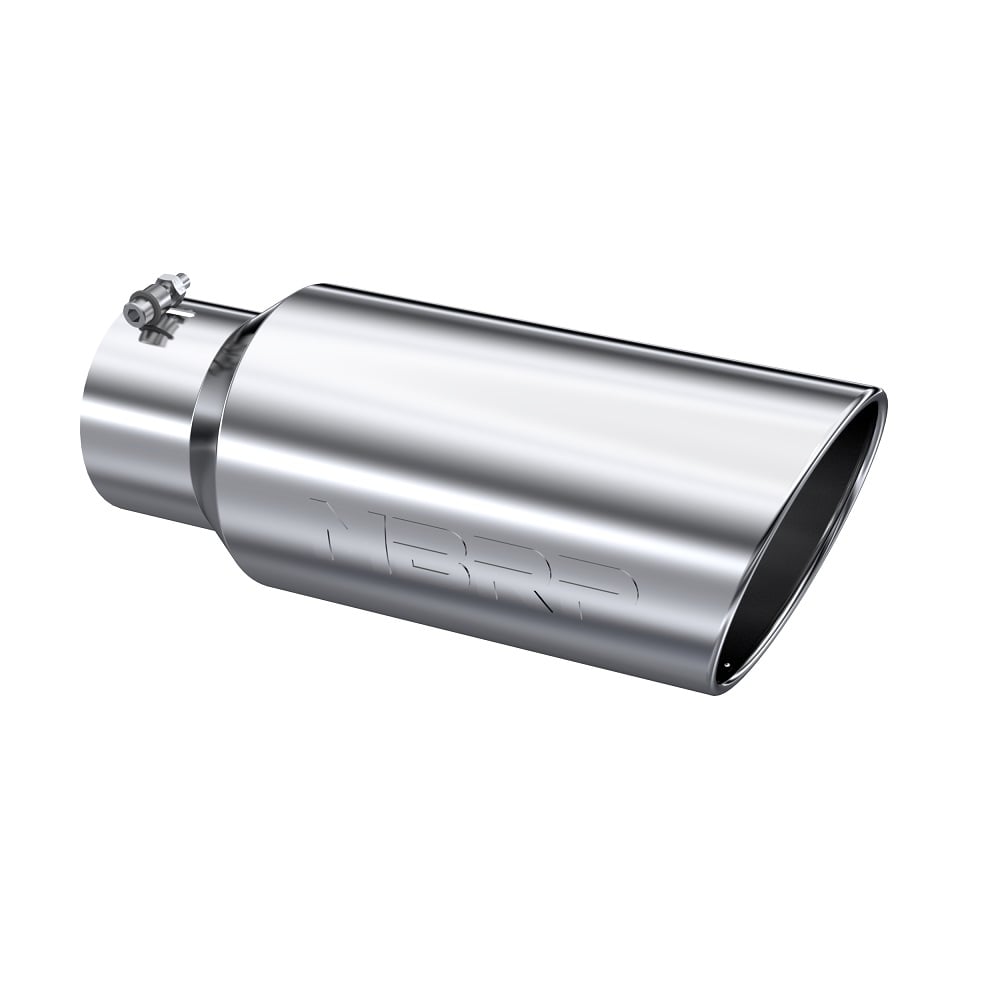 MBRP T5127 5" Inlet x 7" Outlet x 18" Length Rolled Angle Cut Polished Stainless Exhaust Tip