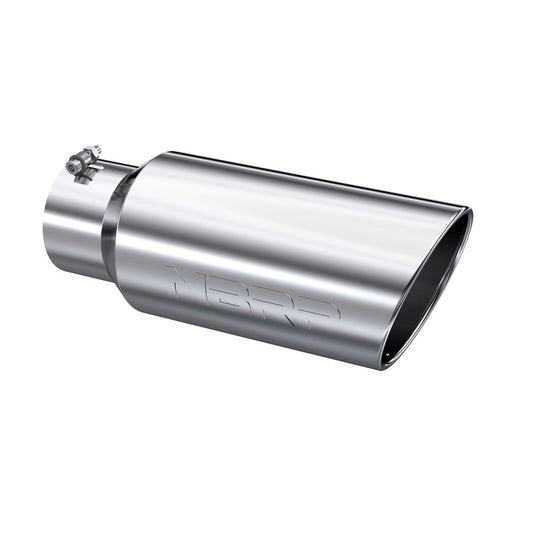 MBRP T5127 5" Inlet x 7" Outlet x 18" Length Rolled Angle Cut Polished Stainless Exhaust Tip