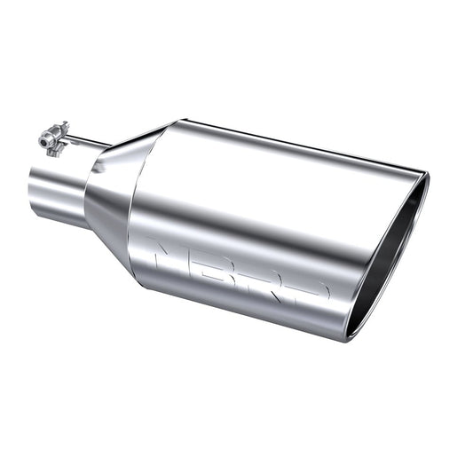 MBRP T5128 4" Inlet x 8" Outlet x 18" Length Rolled Angle Cut Polished Stainless Exhaust Tip