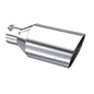 MBRP T5128 4" Inlet x 8" Outlet x 18" Length Rolled Angle Cut Polished Stainless Exhaust Tip