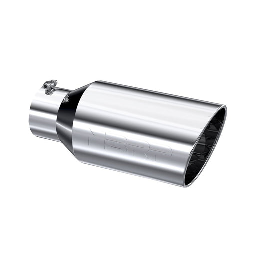 MBRP T5129 5" Inlet x 8" Outlet x 18" Length Rolled Angle Cut Polished Stainless Exhaust Tip