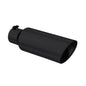 MBRP T5130BLK 4" Inlet x 6" Outlet x 18" Length Rolled Angle Cut Black Exhaust Tip