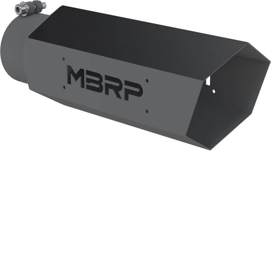 MBRP T5165BLK 4" Inlet x 5" Outlet Black Hexagon Exhaust Tip