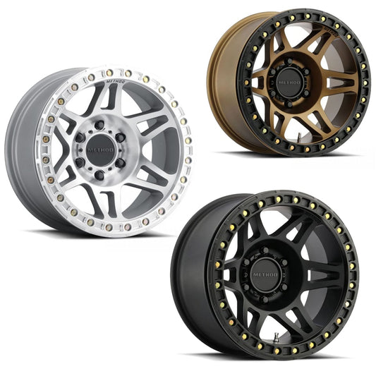 Method Race Wheels 106 | 17" Beadlock Wheel | Matte Black Machined Bronze