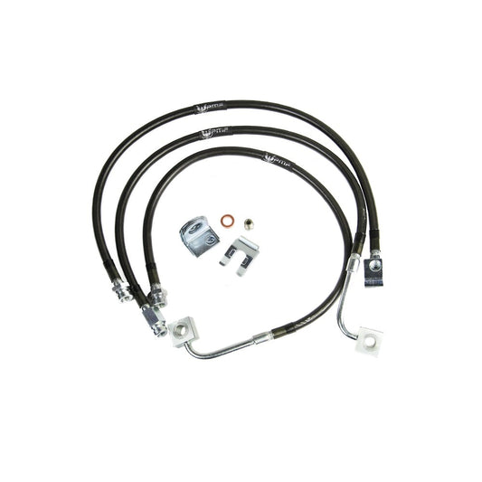 PMF Suspension Braided Brake Lines Upright Banjo 80-94 Ford F-250/F-350 4WD