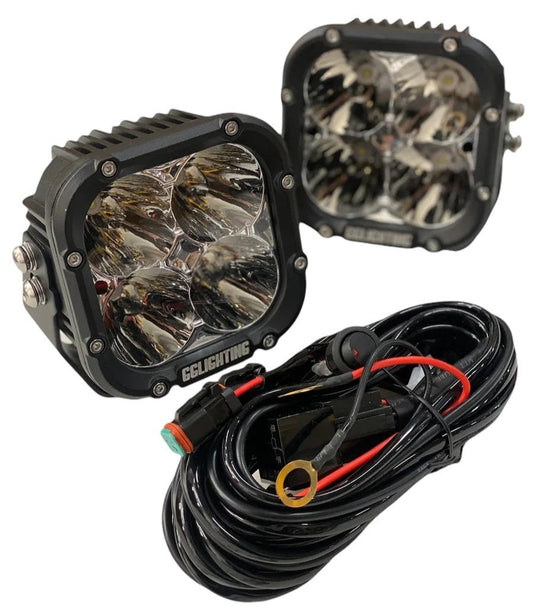 GG Lighting GP40 Pod Bundle With Wiring Harness