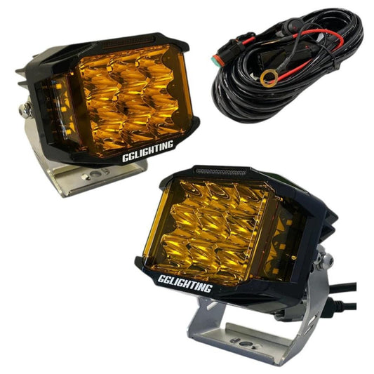 GG Lights CB60 Amber Pod Bundle With Wiring Harness