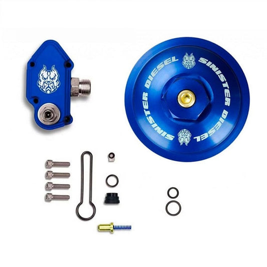 Sinister Blue Spring W/Adjustable Spring Housing & Filter Cap 03-07 Ford 6.0L Powerstroke