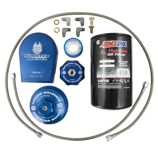 Sinister Diesel External Oil Filter System 03-07 Ford 6.0L Powerstroke