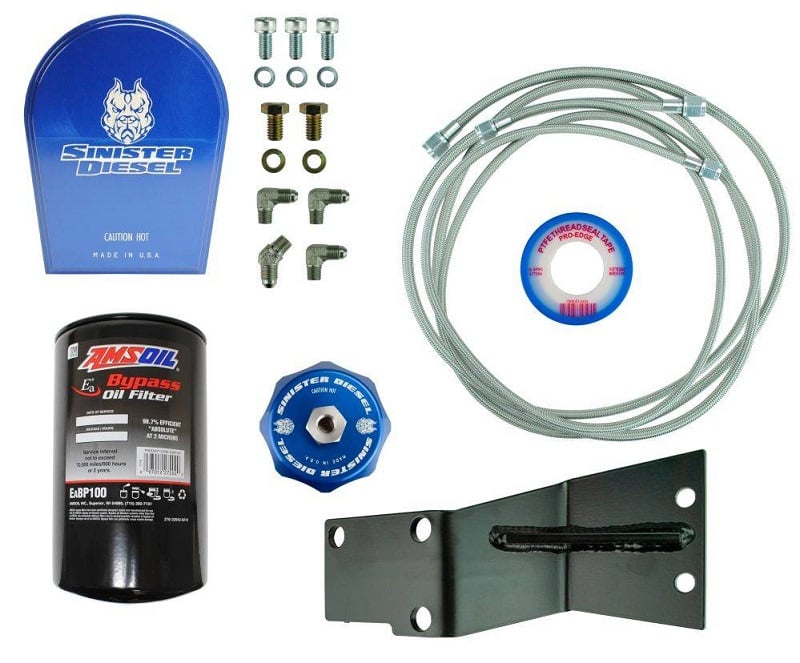Sinister Diesel Bypass Oil Filter System 07.5-12 Ram 6.7L Cummins