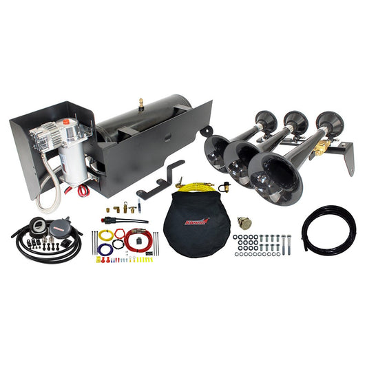 Kleinn Air Horns Bolt-On Air Horn and Onboard Air System (153.3 dB) 11-16 6.7L Ford Powerstroke