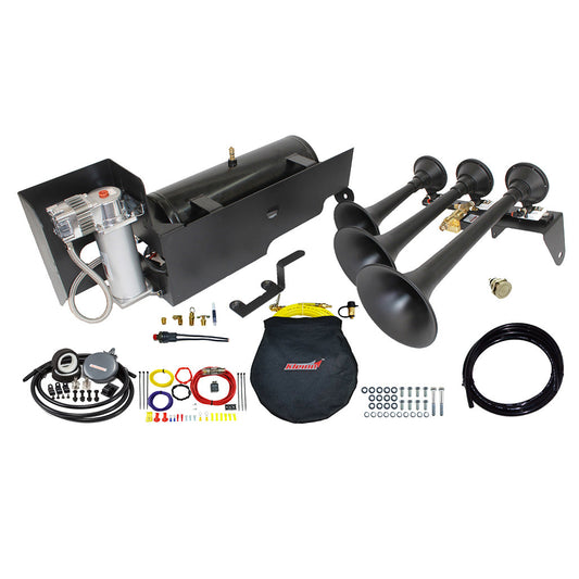 Kleinn Air Horns Bolt-On Air Horn and Onboard Air System (157.8 dB) 11-16 Ford 6.7L Powerstroke