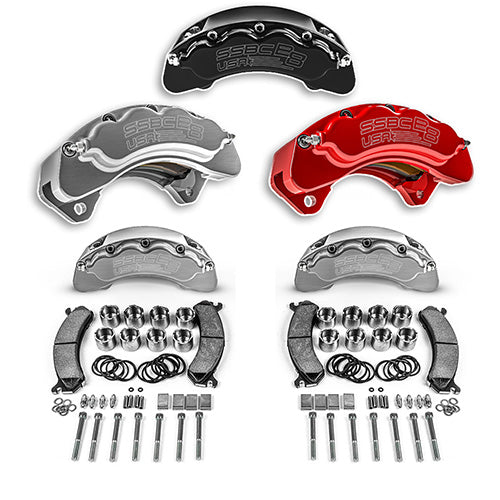SSBC-USA B8-Brawler Direct Fit Front Caliper Upgrade Kit 18-20 Ford 3.0L Powerstroke F-150 4WD