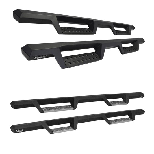 Westin HDX Drop Nerf Bars 17-26 Ford Super Duty Crew Cab - Black/Stainless Steel
