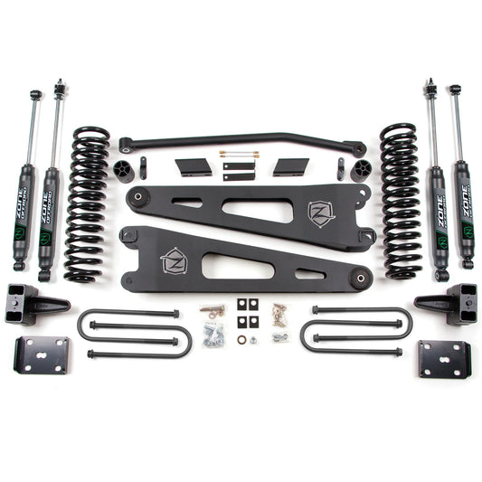 Zone Offroad 4" Radius Arm Suspension System 11-16 Ford 6.7L Powerstroke