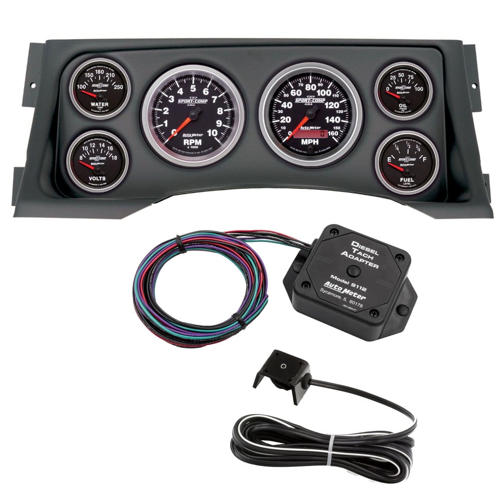 Auto Meter Sport Comp 6 Piece Gauge Kit 95-98 GM 6.5L Detroit