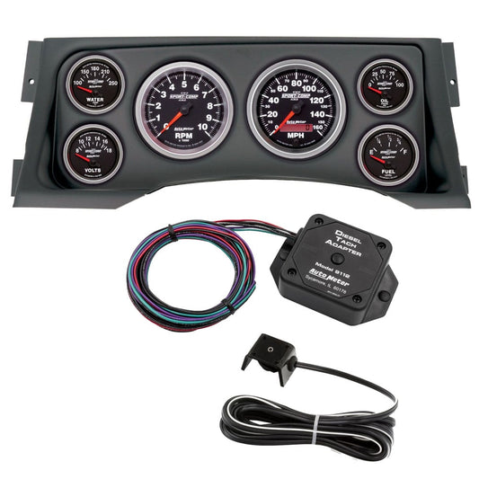Auto Meter Sport Comp 6 Piece Gauge Kit 95-98 GM 6.5L Detroit