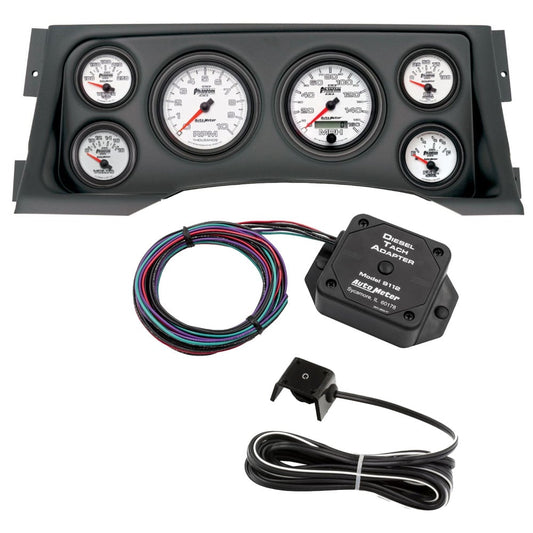 Auto Meter Phantom 6 Piece Gauge Kit 95-98 GM 6.5L Detroit