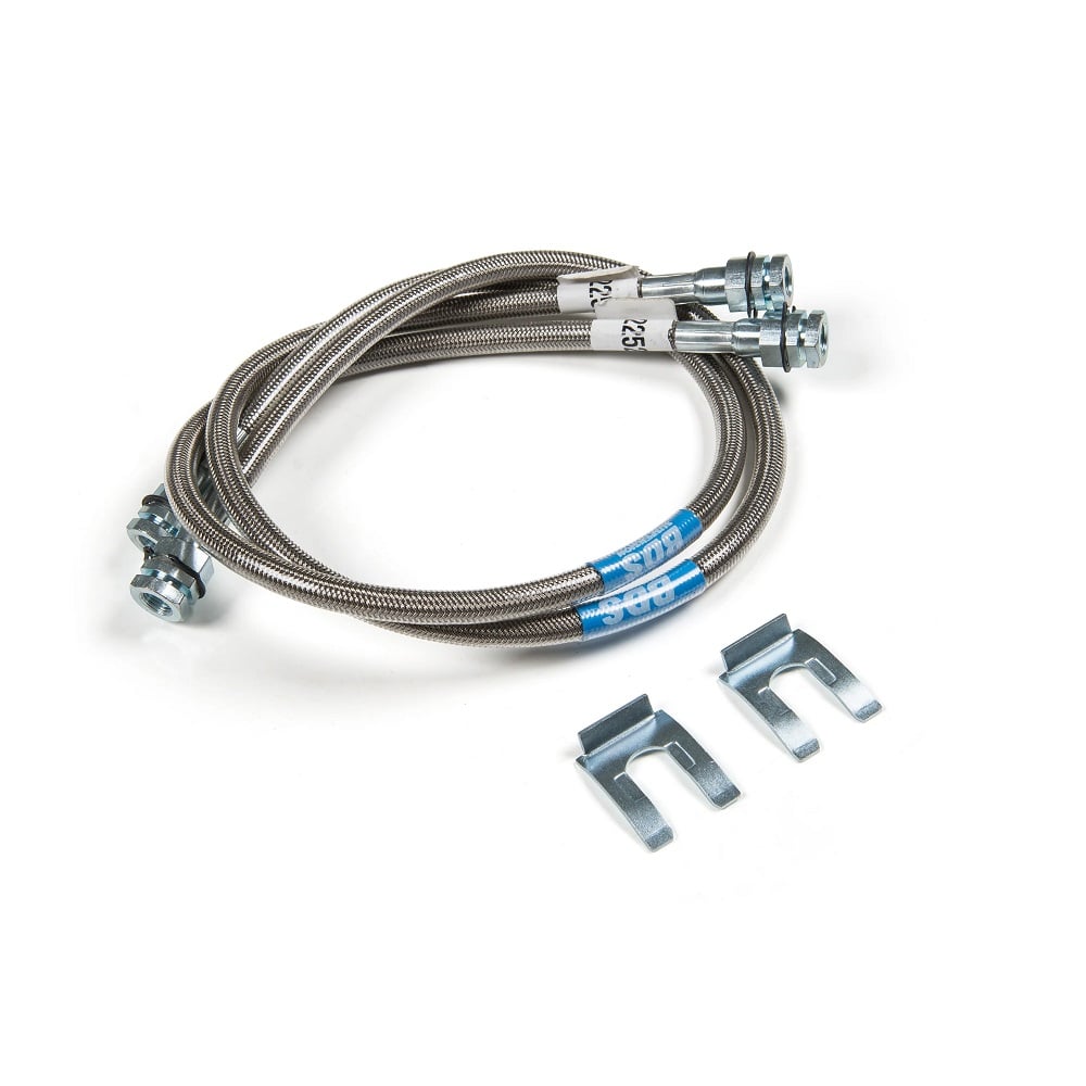 BDS Suspension Rear Stainless Braided Brake Line Set 11-15 Ford 6.7L Powerstroke