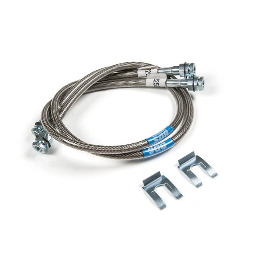 BDS Suspension Rear Stainless Braided Brake Line Set 11-15 Ford 6.7L Powerstroke