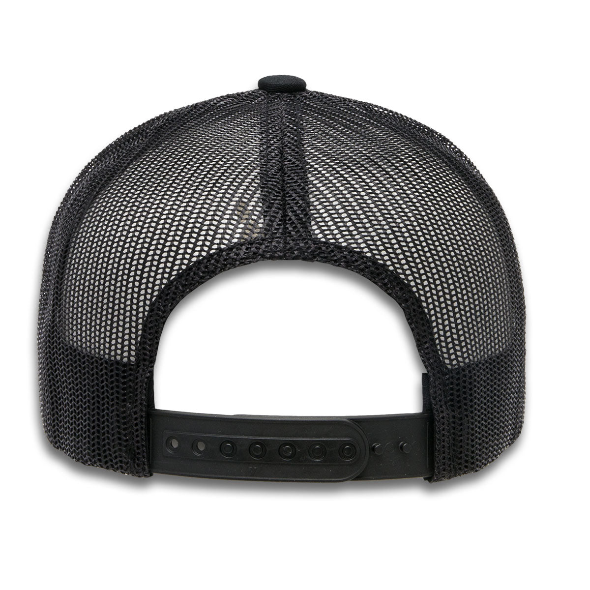 Flag Logo Snapback Hat Mesh Back Black