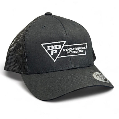 Flag Logo Snapback Hat Mesh Back Black