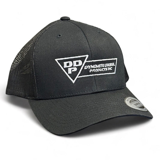 Flag Logo Snapback Hat Mesh Back Black