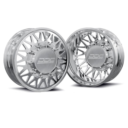 DDC Wheels Forged Polished Mesh Dually Wheel Set | 8x170 | 99-04 Ford F-350 Super Duty DRW