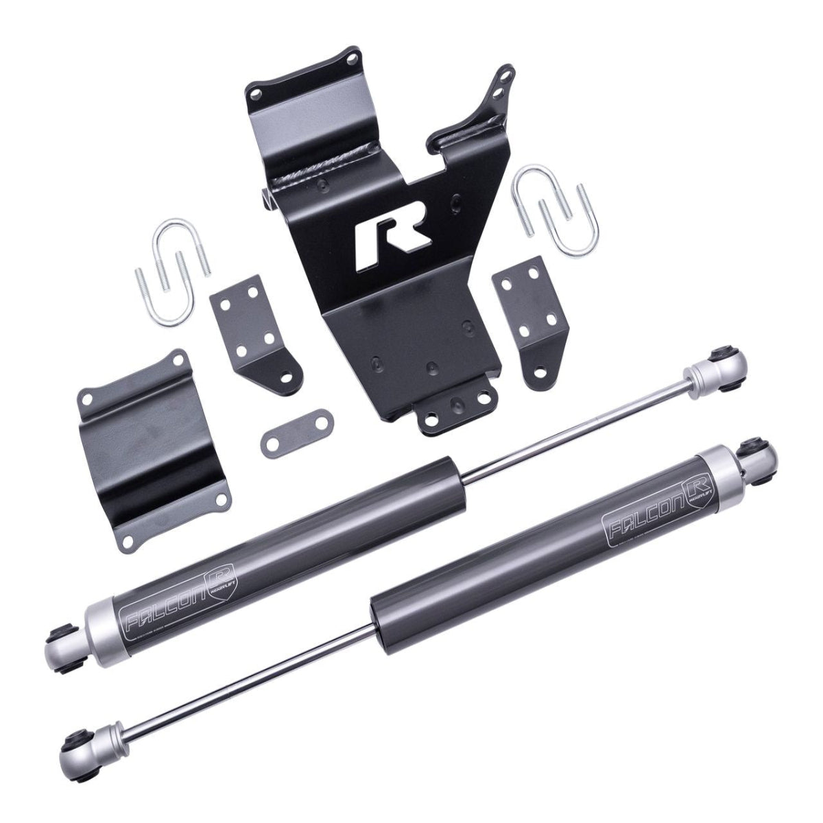 ReadyLIFT Bolt On Falcon-equipped Dual Steering Stabilizer System 05-26 Ford F-450/F550