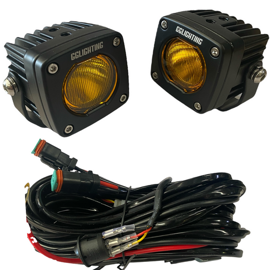 GG Lighting GP5 Offroad LED Flood Pattern Pod Bundle