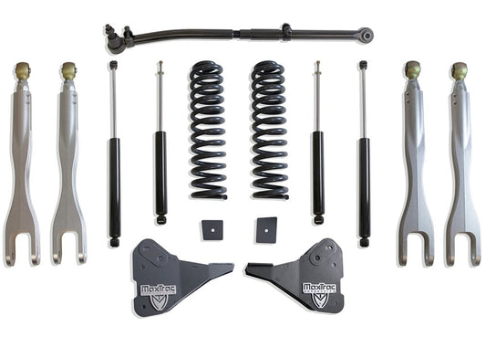 MaxTrac 2.5" Coil Spring | 4-Link | Shocks Leveling Kit 23-24 Ford 6.7L Powerstroke 4WD