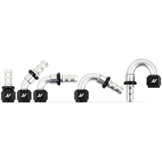 Mishimoto Choose Your Own Push-Lock AN Fittings | -4/-6/-8/-10/-12 | Straight/45°/90°/120°/180°