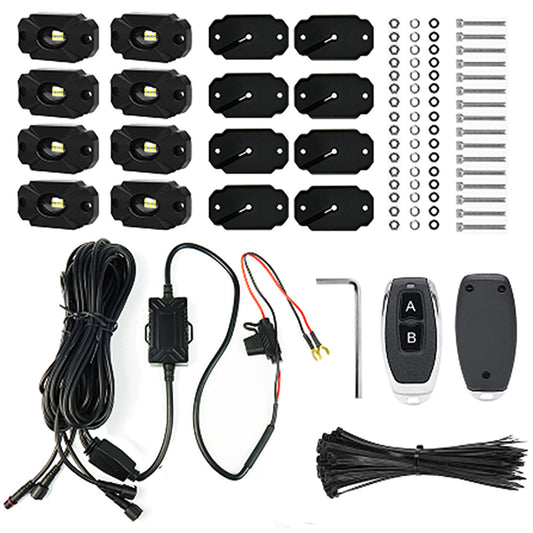 Race Sport Lighting Ultra Bright White LED Rock Crawler Light Kit with Fade / Strobe Patterns