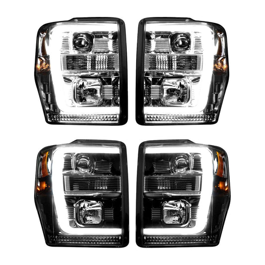 RECON Projector Headlights with OLED Halos 08-10 Ford SuperDuty