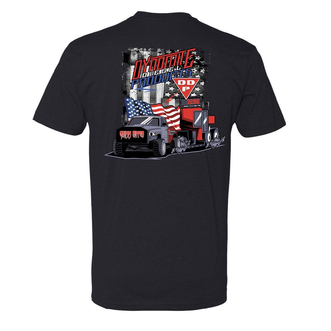 Black Grim Ripper Sled Pull T-Shirt