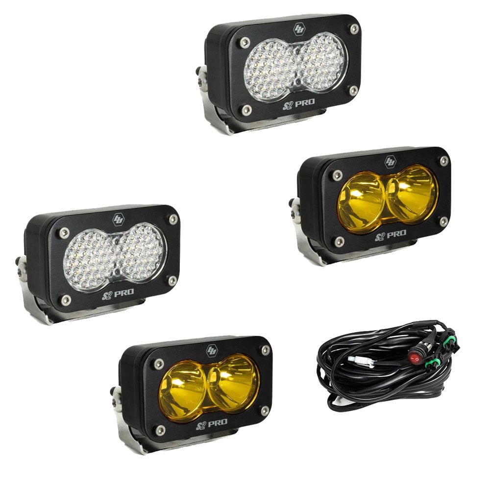 Baja Designs S2 Pro Black LED Auxiliary Light Pod Pair