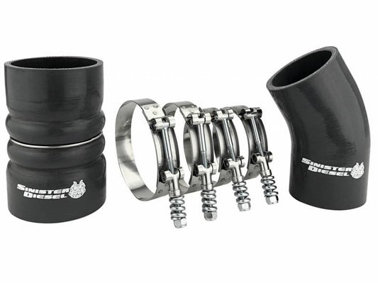 Sinister Diesel Silicone Intercooler Hot Side Hose and Clamp Kit 03-07 Ford 6.0L Powerstroke