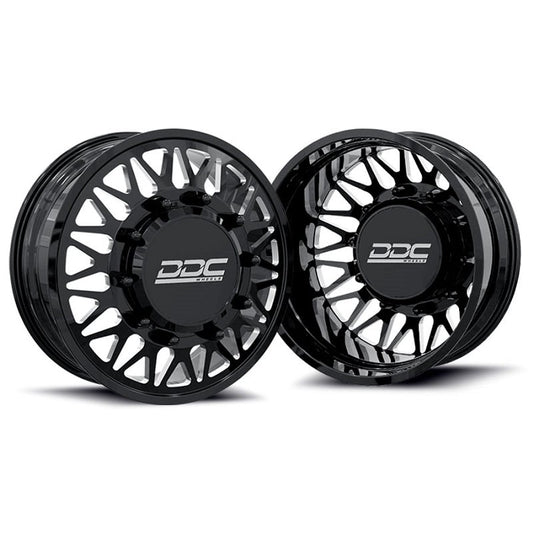 DDC Wheels Forged The Mesh Black/Milled 20"x8.25" Wheel Set 99-04 Ford Superduty F-350 Dually